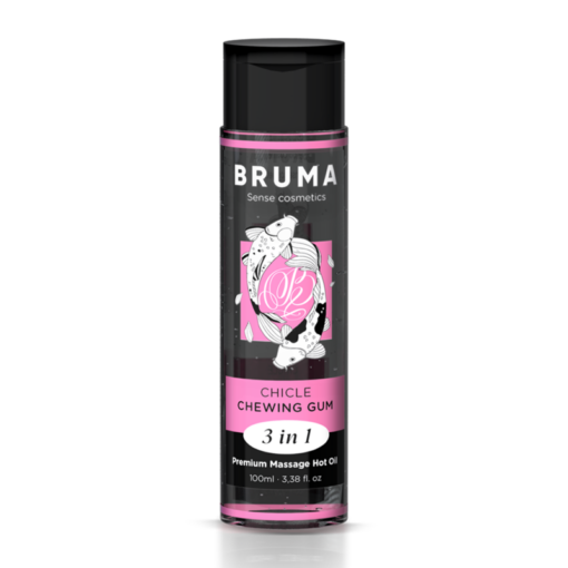 Bruma - Aceite De Masaje Premium Efecto Calor Sabor Chicle 3 En 1 - 100 Ml