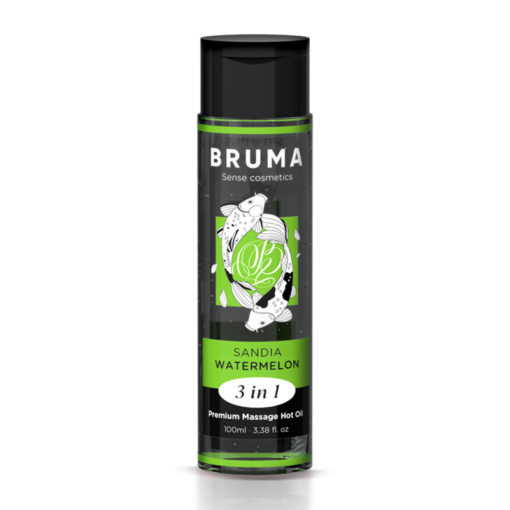 Bruma - Aceite De Masaje Premium Efecto Calor Sabor Sandía 3 En 1 - 100 Ml