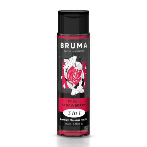 Bruma - Aceite De Masaje Premium Efecto Calor Sabor Fresa 3 En 1 - 100 Ml