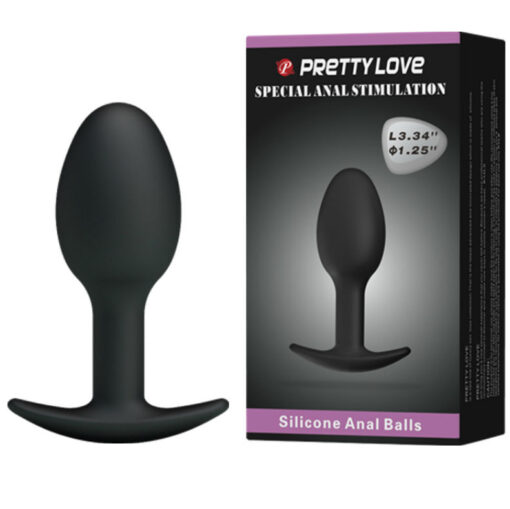 Pretty Love Plug Anal Silicona 6.5 Cm Negro