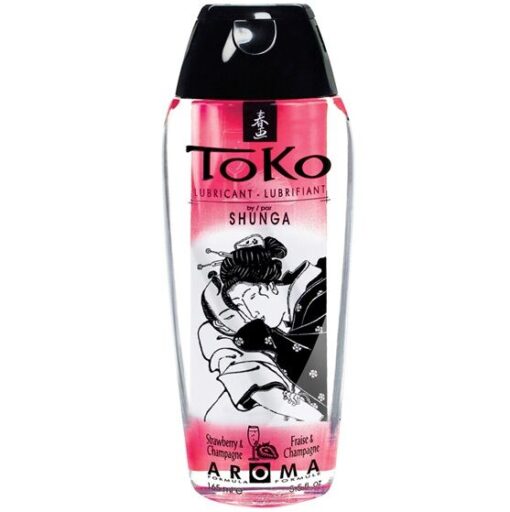 Lubricante Shunga Toko Aroma Fresas y Champagne 165ml | Lubricante Íntimo Natural