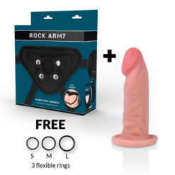 Alternative view of Rockarmy - Arnes + Dual Density Tiger Dildo Realista 14Cm
