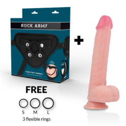Alternative view of Rockarmy - Arnés + Liquid Silicone Dildo Premium Kingcobra 24Cm