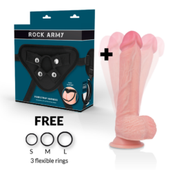 Alternative view of Rockarmy - Arnes + Hawk Rotador Y Vibrador 22 Cm